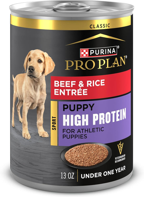 Purina Pro Plan Sport High Protein Puppy Food Chicken and Rice Entree Wet Formula - (Pack of 12) 13 oz. Cans