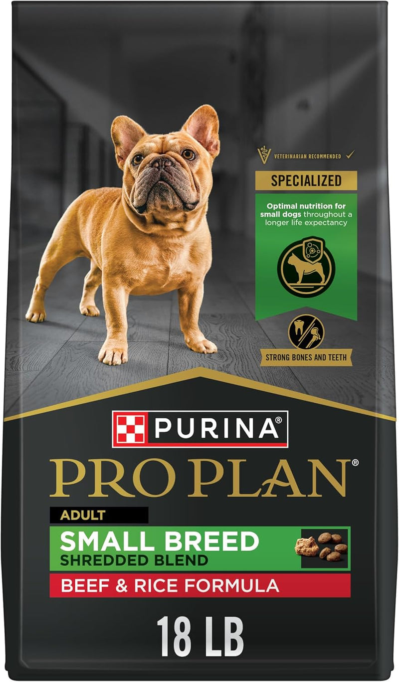 Purina Pro Plan Small Breed Dog Food With Probiotics for Dogs, Shredded Blend Chicken & Rice Formula