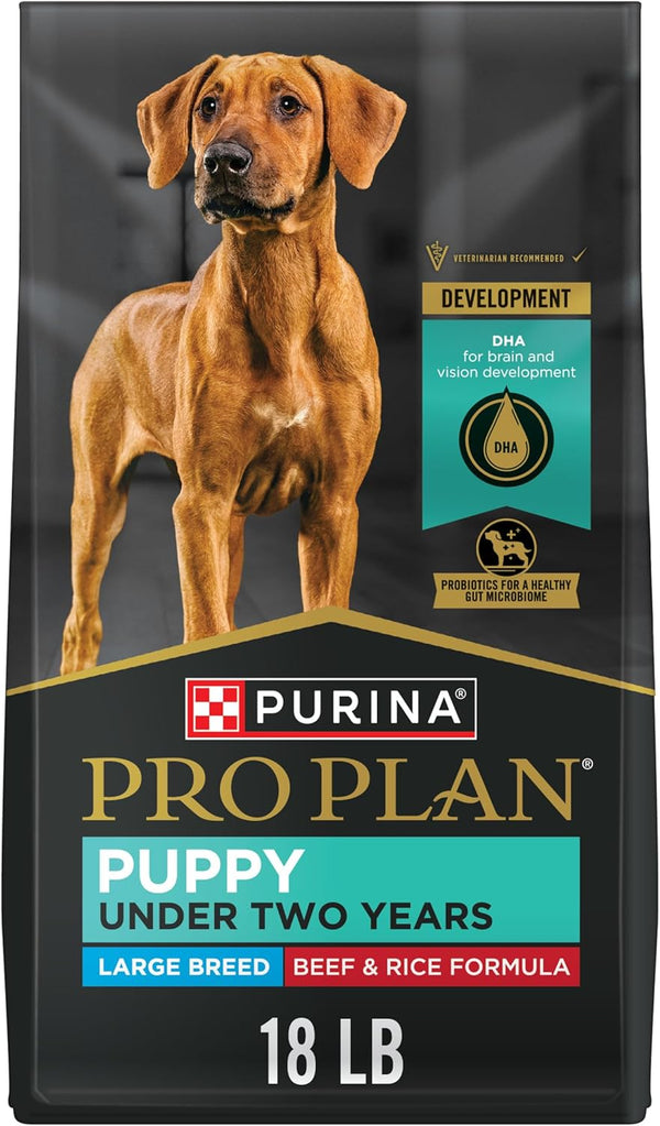 Purina Pro Plan Large Breed Dry Puppy Food, Chicken and Rice Formula - 34 lb. Bag