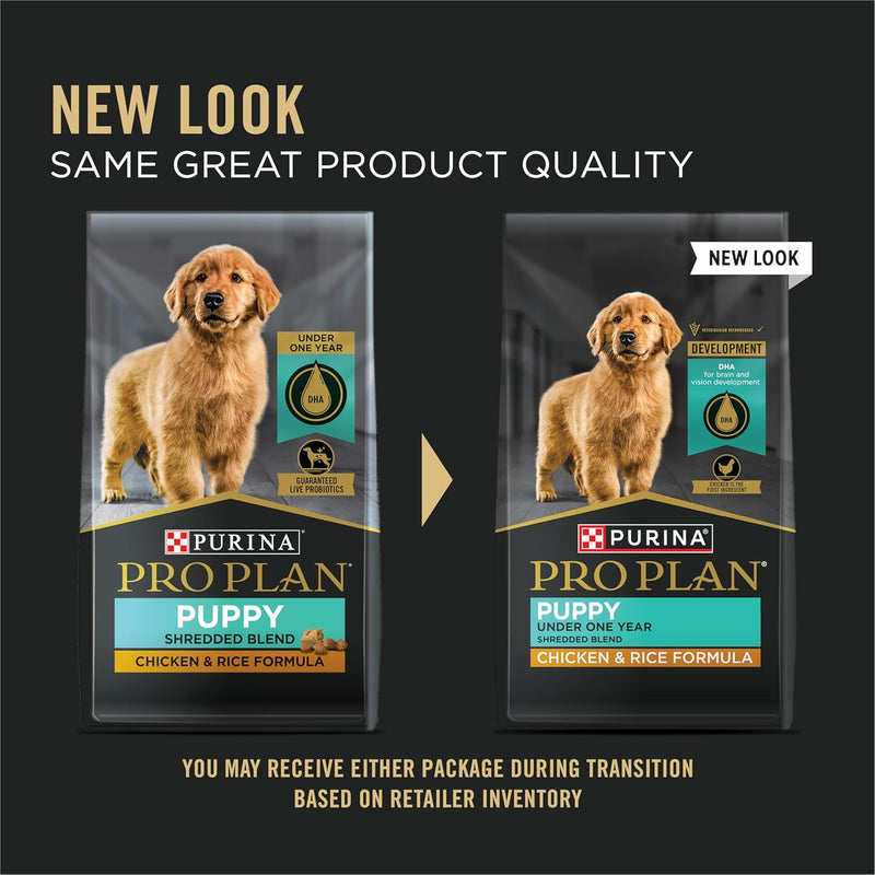 Purina Pro Plan High Protein Puppy Food Shredded Blend Chicken & Rice Formula - 34 lb. Bag