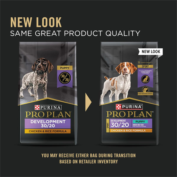 Purina Pro Plan Sport Development 30/20 Chicken and Rice Formula High Protein Dog Food for Puppies - 24 lb. Bag